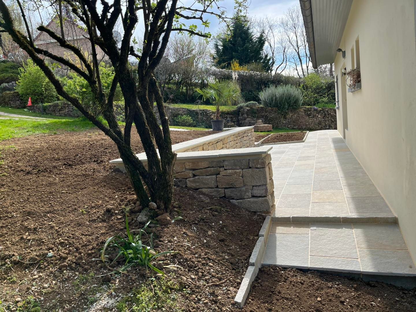 Terrasse dallée