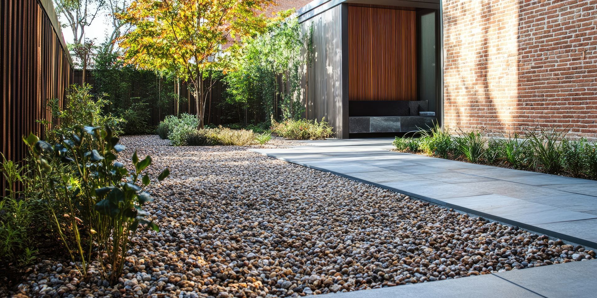 Allée de jardin en dalle