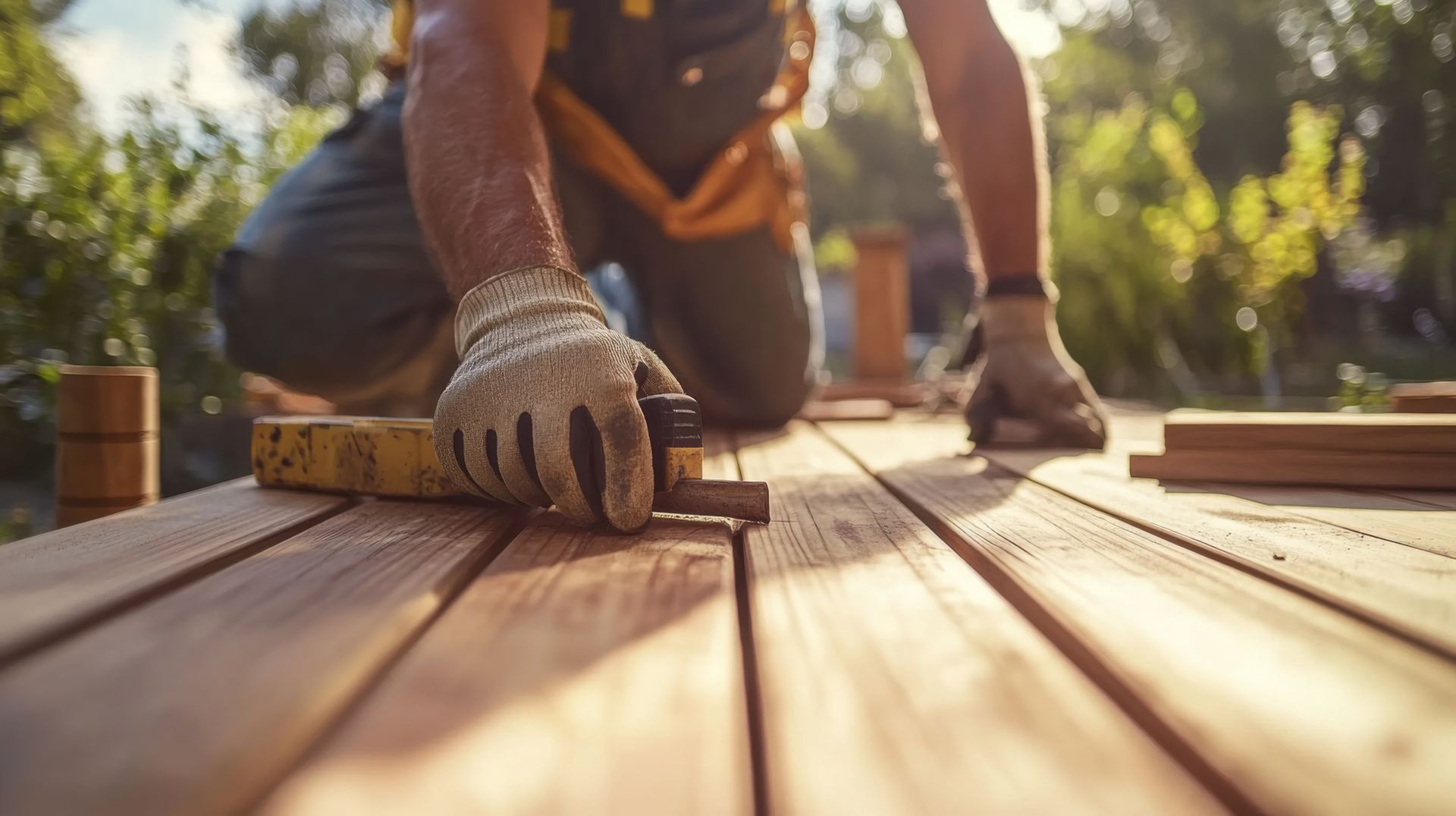 Construction  d'une terrasse en bois