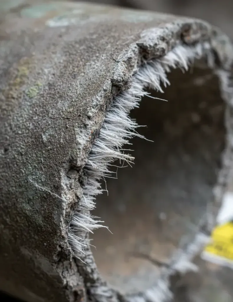 peligro de friabilidad en bajantes de fibrocemento antiguas