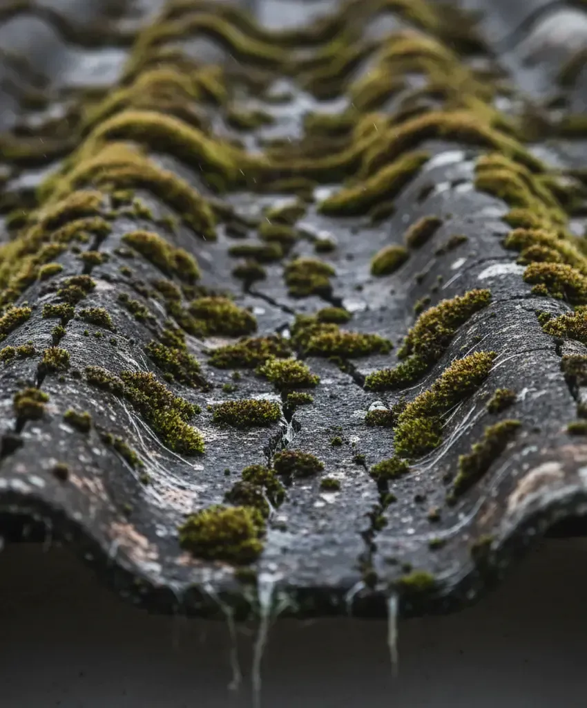 amianto degradado por humedad en tejados de Asturias