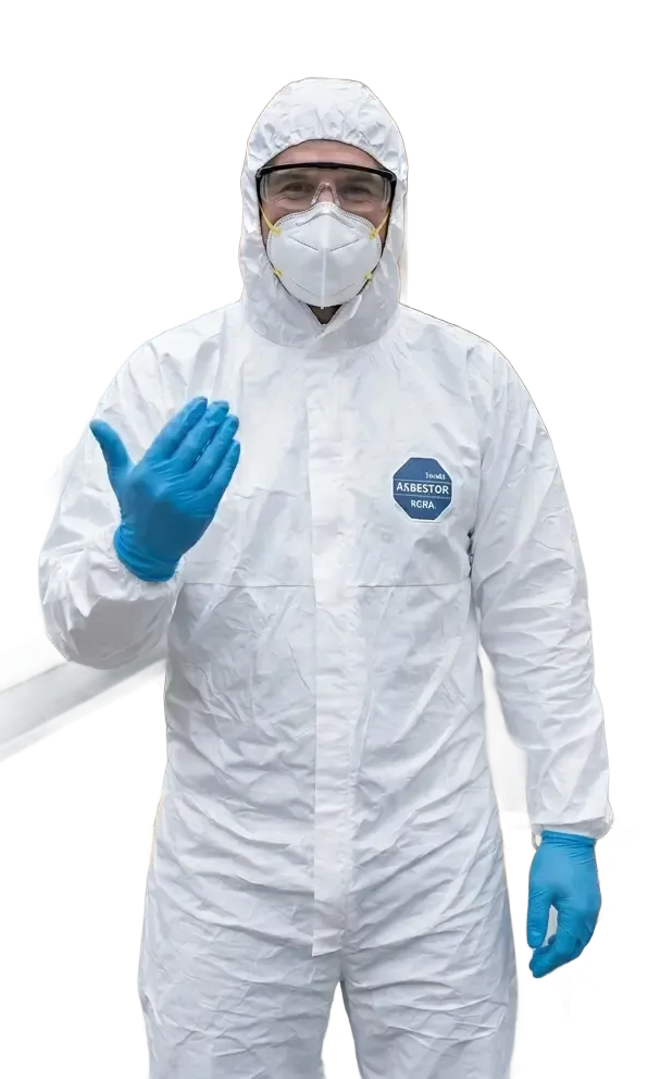 Técnico ofreciendo presupuesto de desamiantado en Mieres