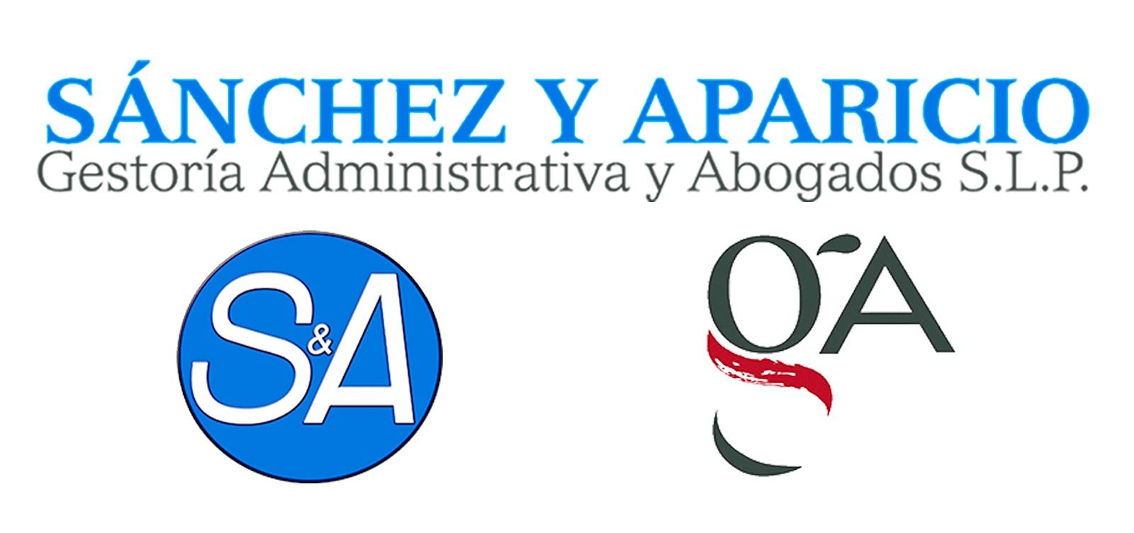 A logo for sanchez y aparicio gestoria administrativa y abogados s.l.p.