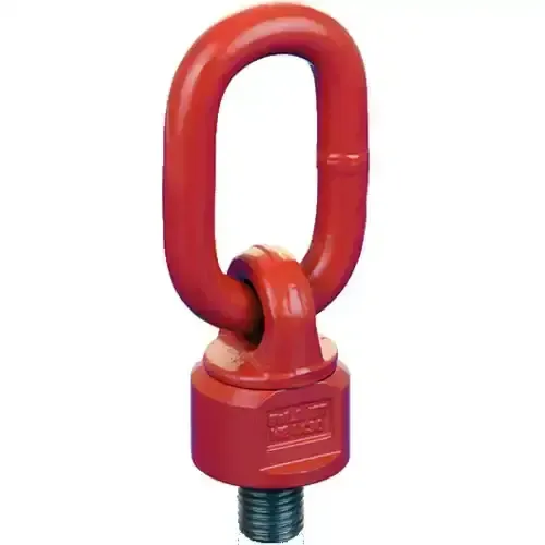 Ein roter Ring mit einer daran befestigten Schraube