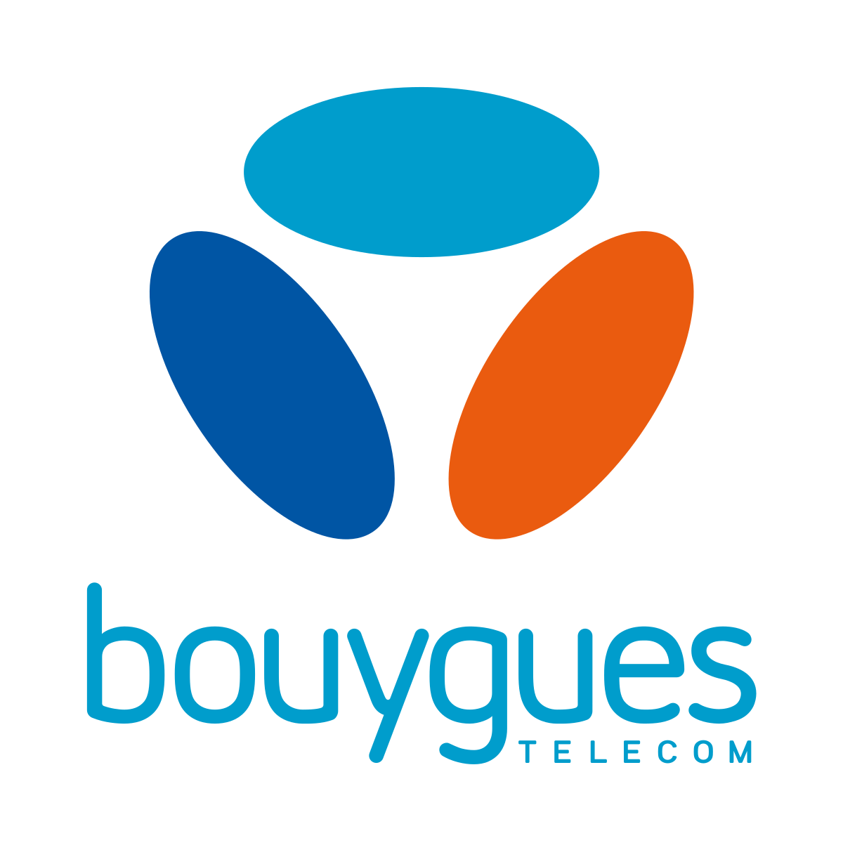 Logo bouygues bleu et orange