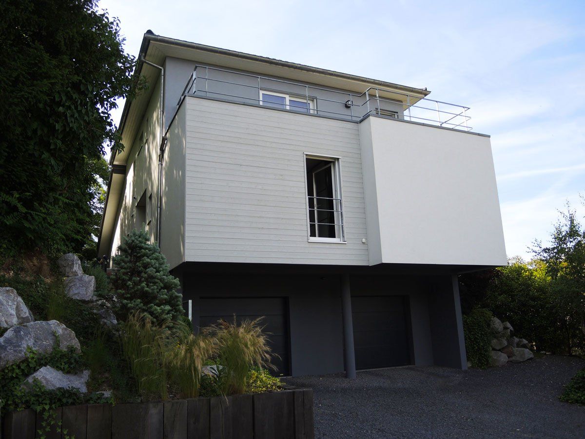 maison contemporaine à brunstatt maison ossature bois