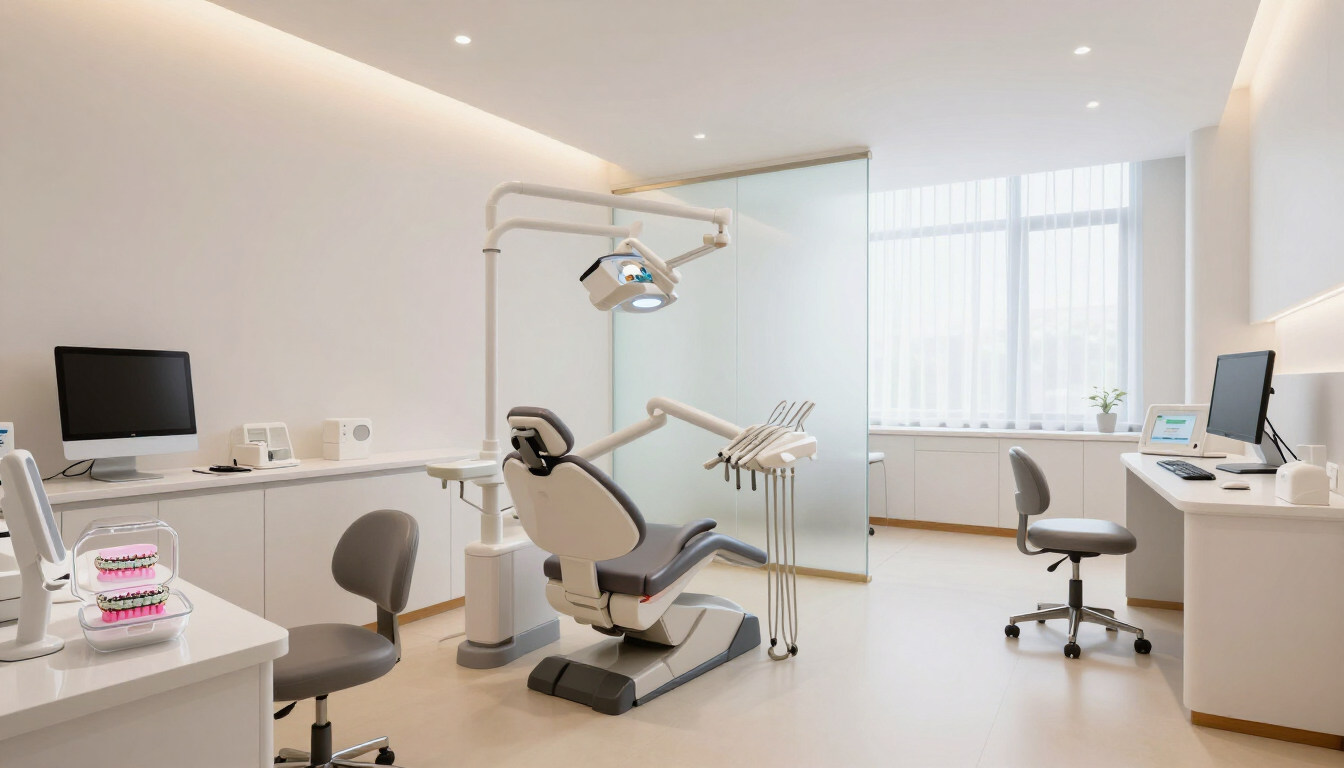 Interior de una clínica dental moderna