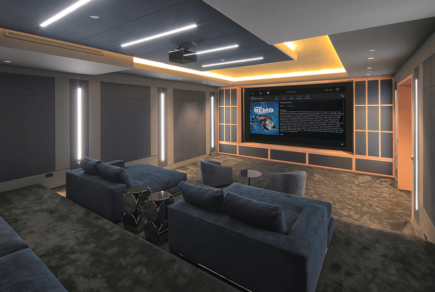 Home cinéma avec lits