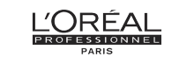 Logo L'Oréal Professionnel Paris en caractères noirs sur fond blanc