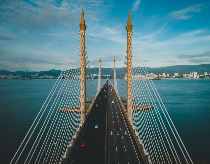 Pont de Penang vu du dessus