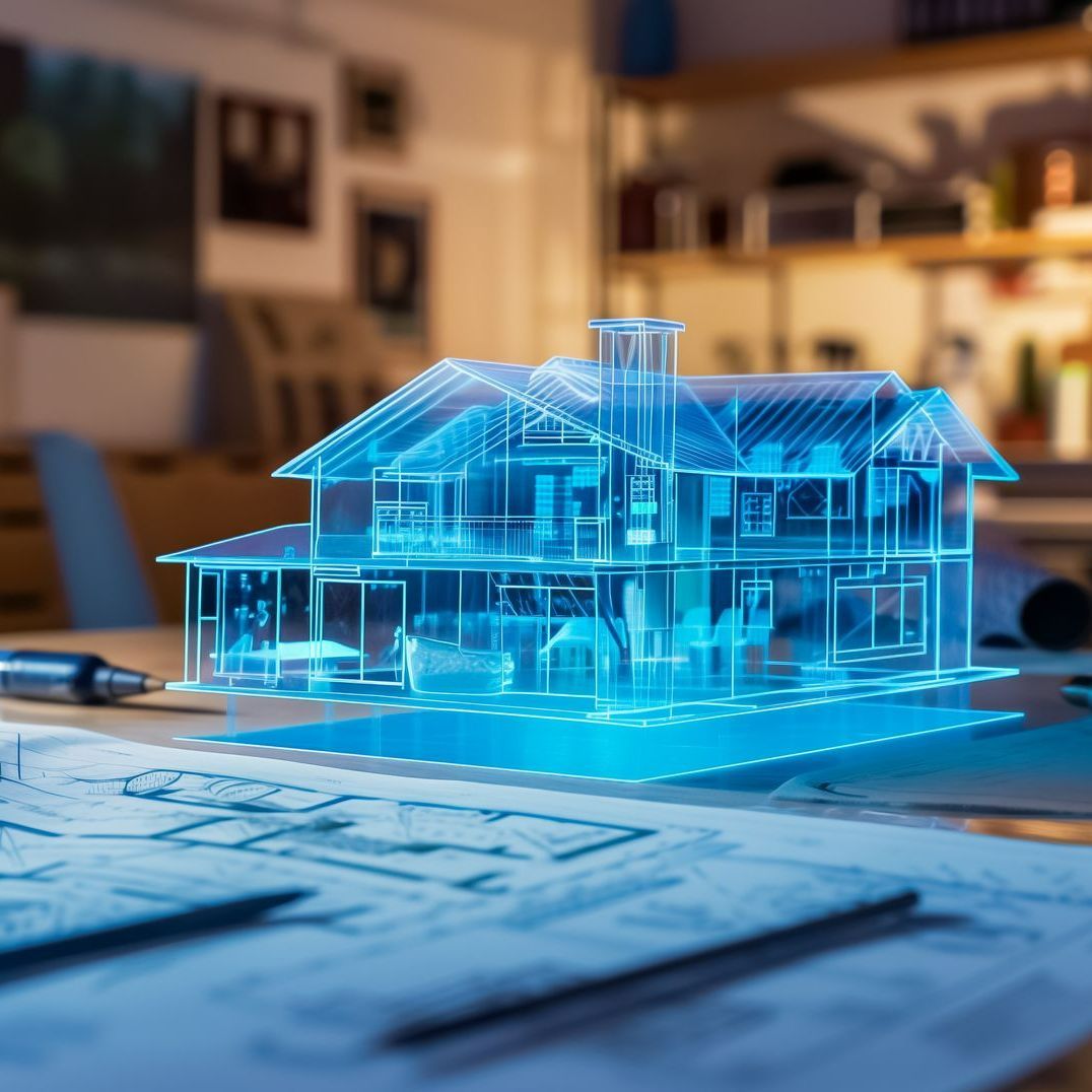 Hologramme d'un plan de maison