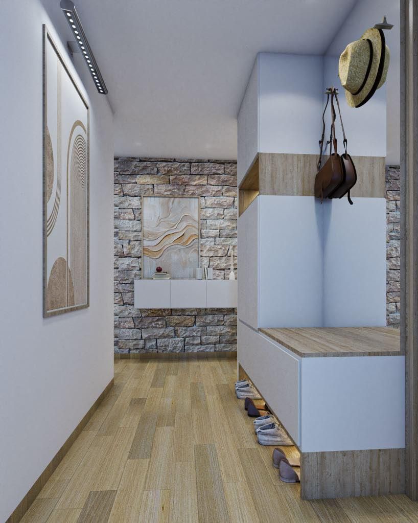 Salle de bains avec miroir illuminé et douche à l'italienne