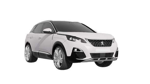 Voiture Peugeot blanche