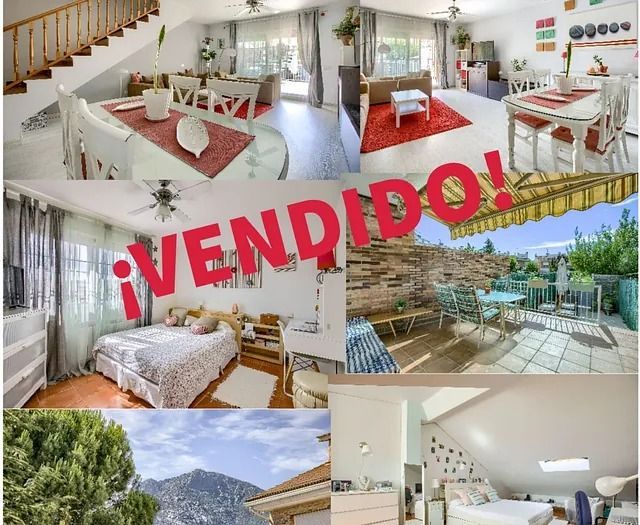 Un collage de fotos de una casa que se ha vendido.