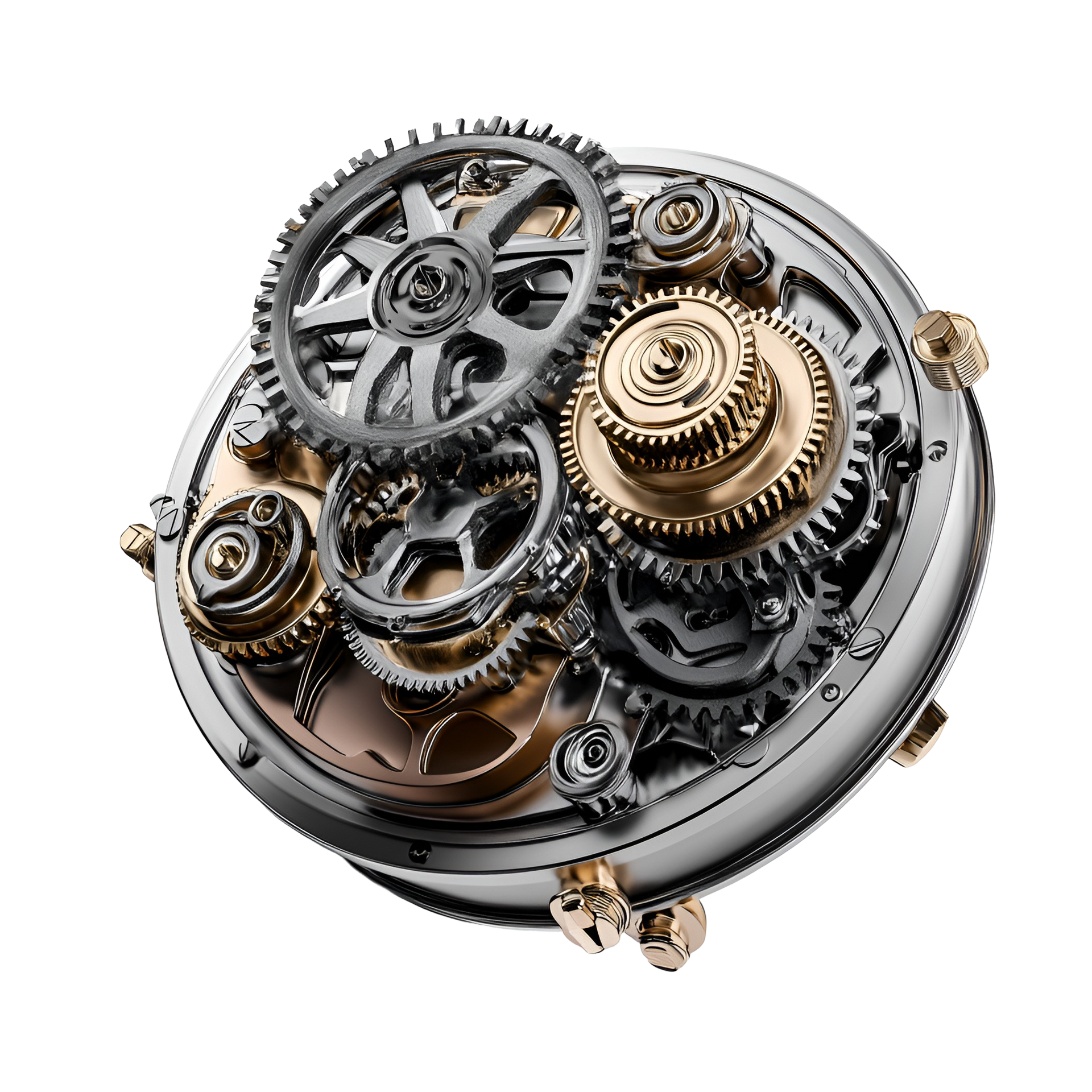 Le mécanisme intérieur d'une montre.