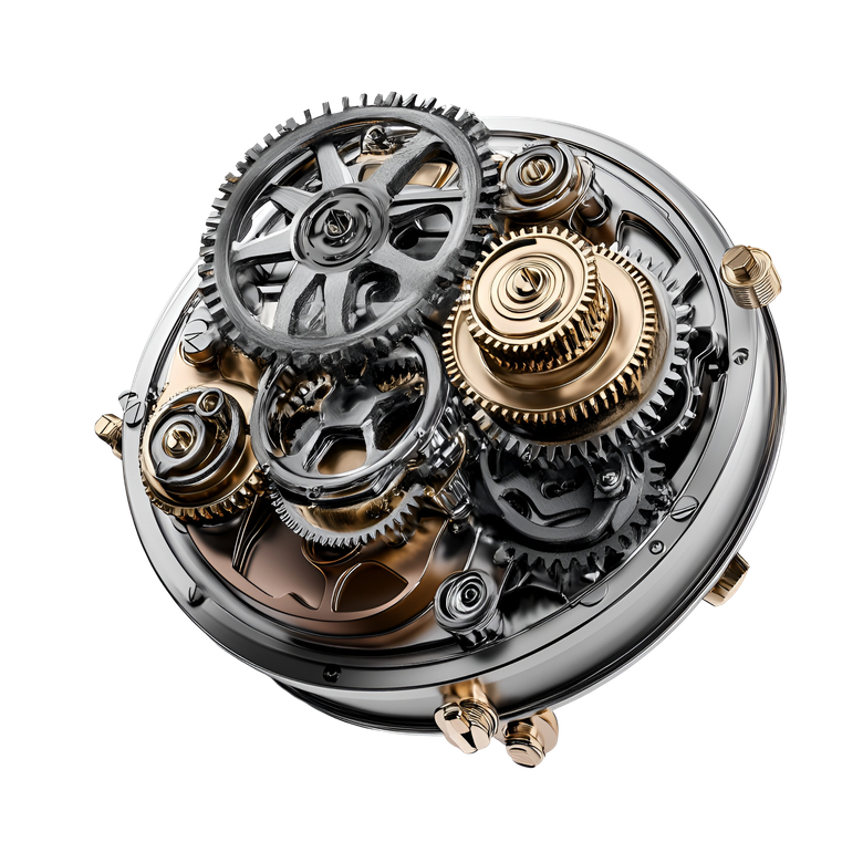 Le mécanisme intérieur d'une montre.