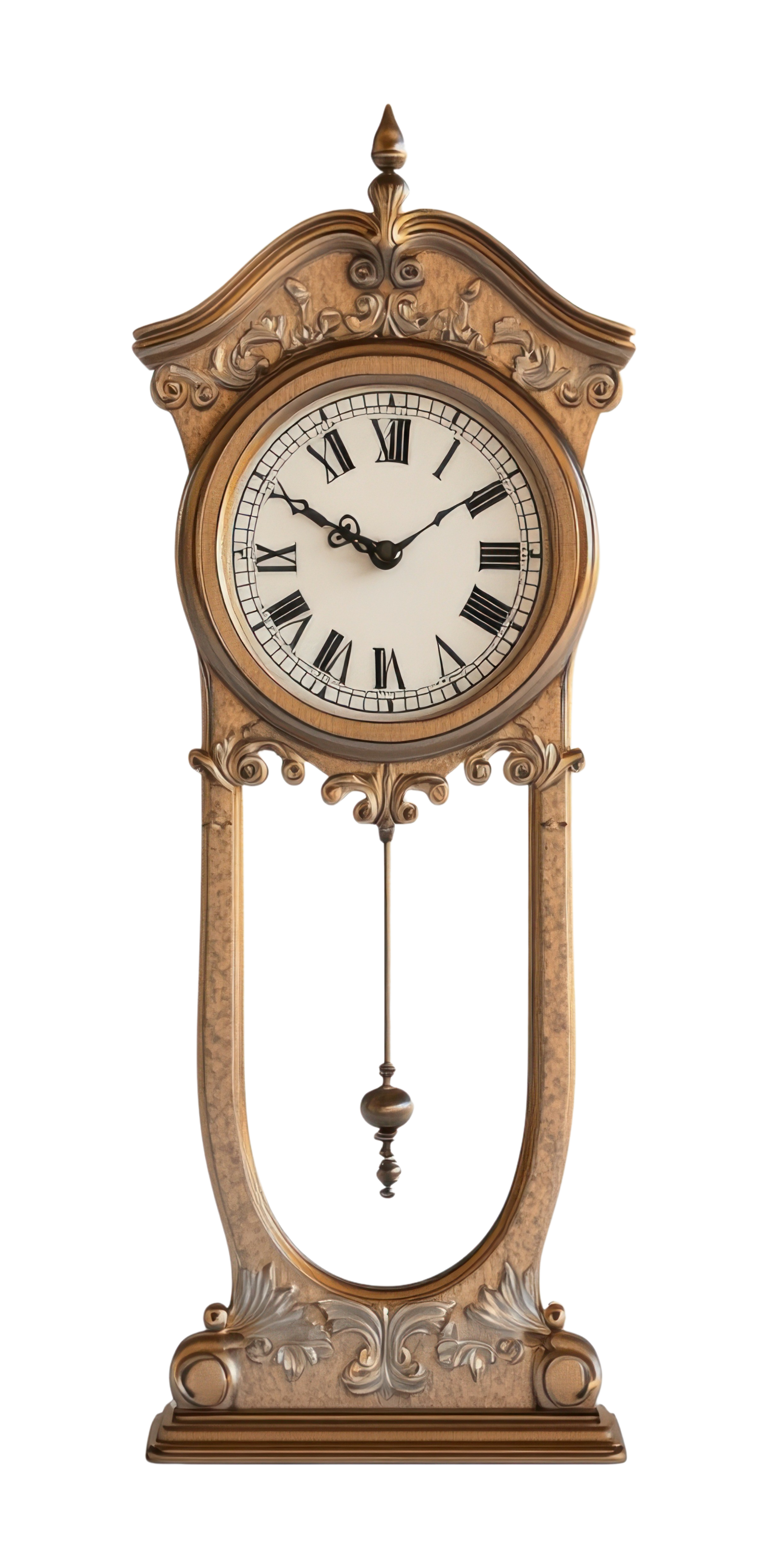 Une pendule dorée ancienne.