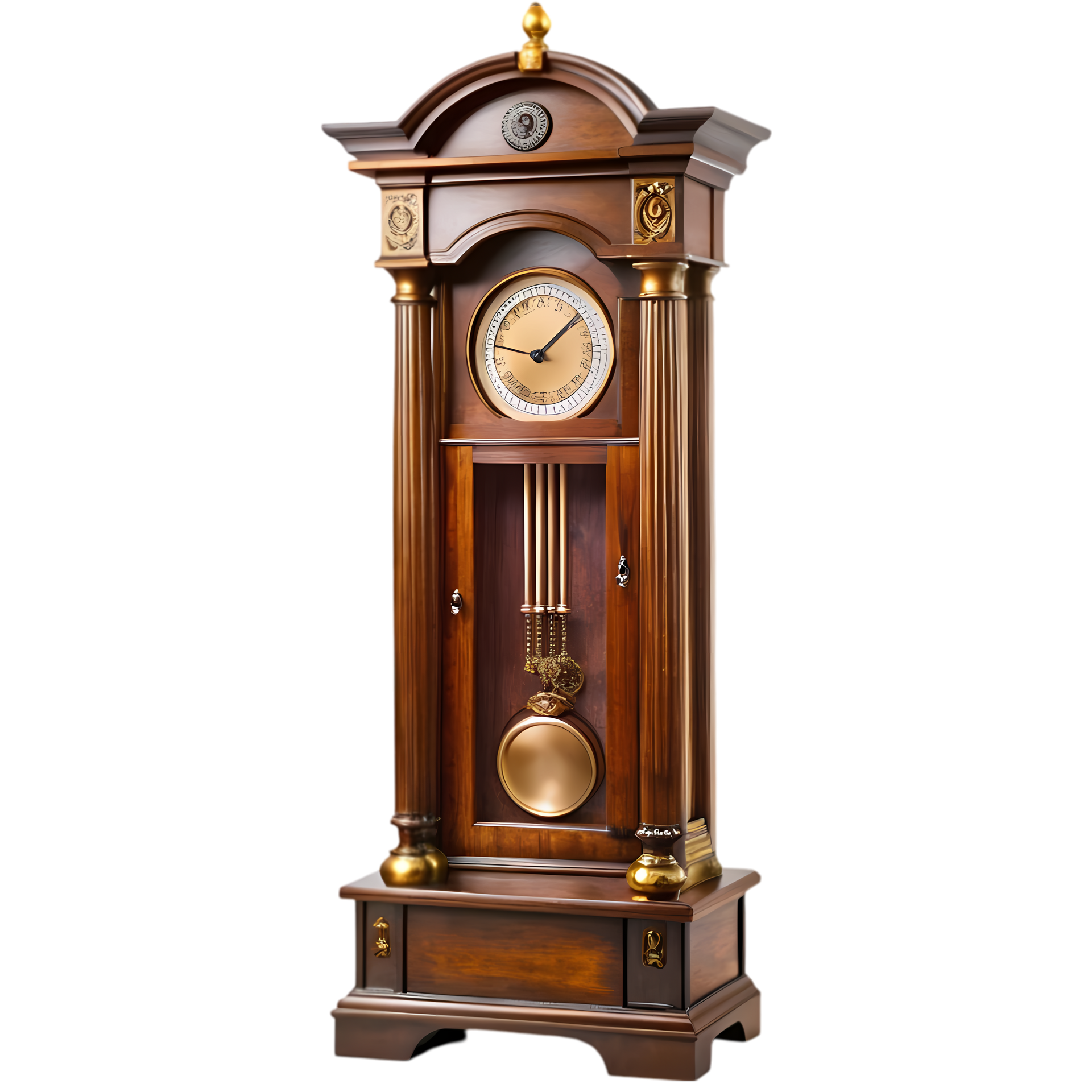 Une pendule en bois.