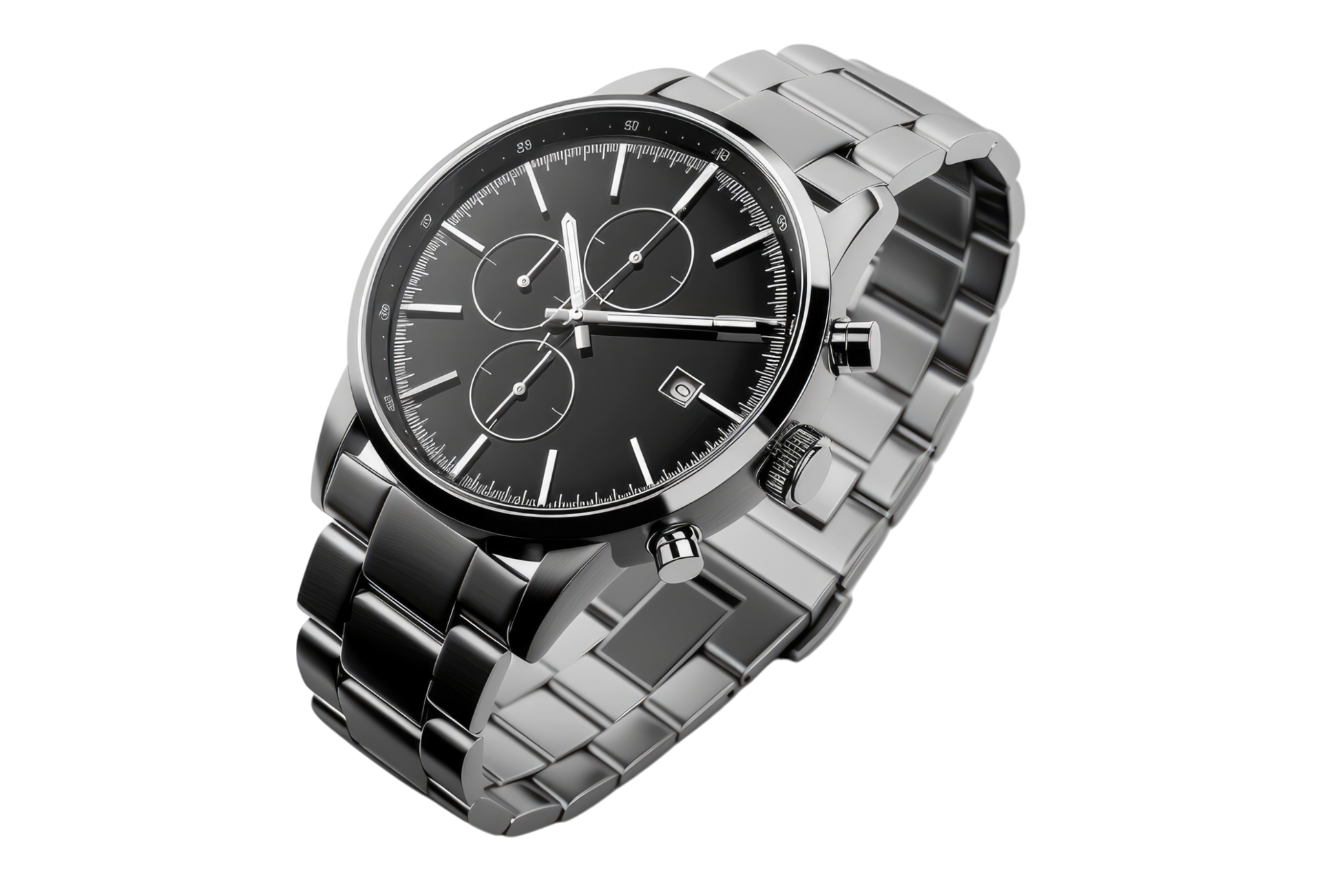 Une montre grise.