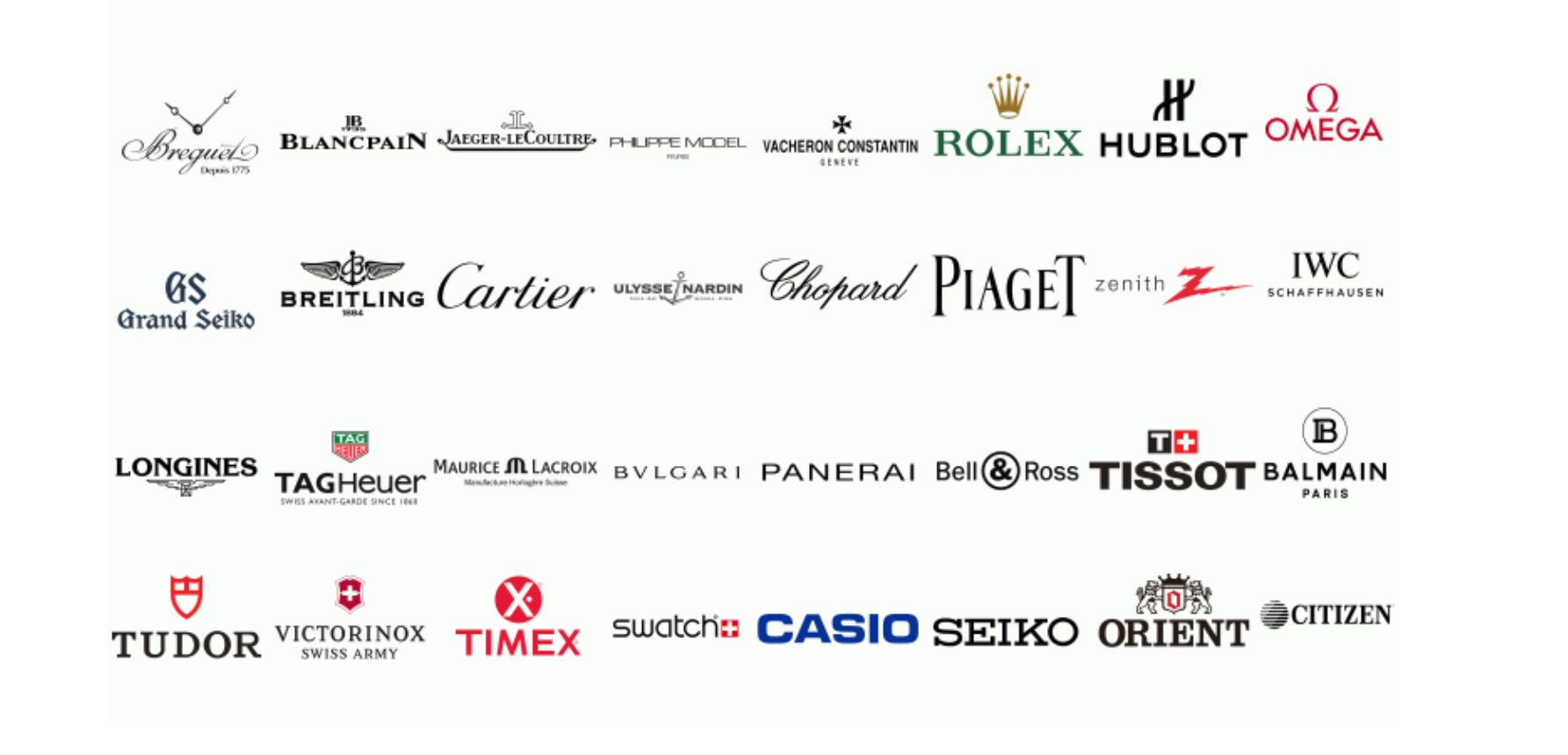 Des marques d'horlogerie et montres.