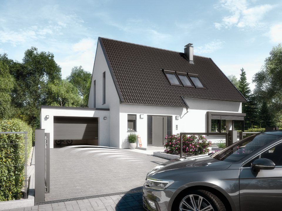 Haus mit Garagentor der Balz & Eckert GmbH
