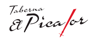 Un logotipo para un restaurante llamado taberna el pica o
