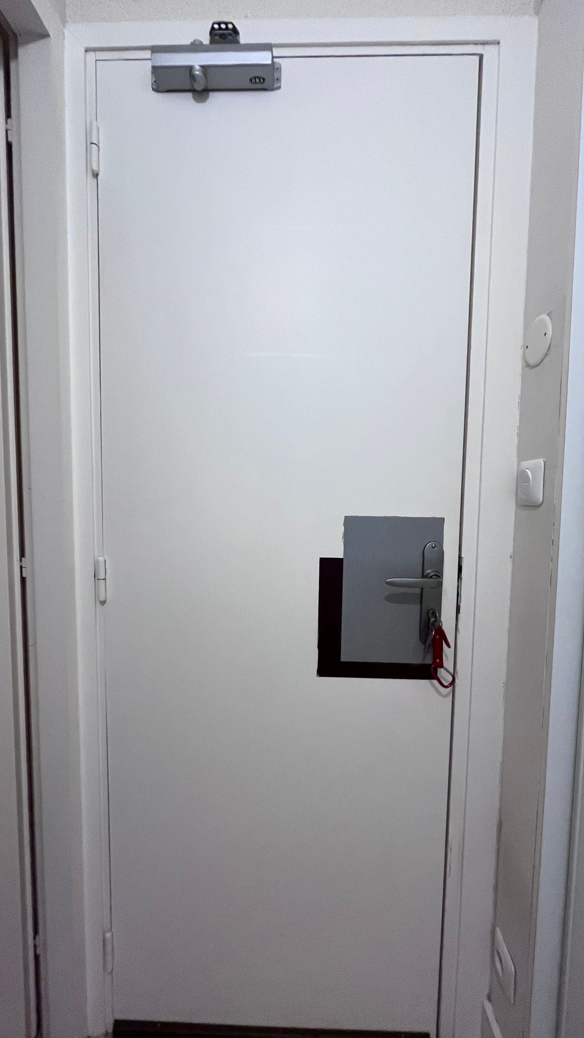 Rénovation porte d'entrée en adhésif - avant