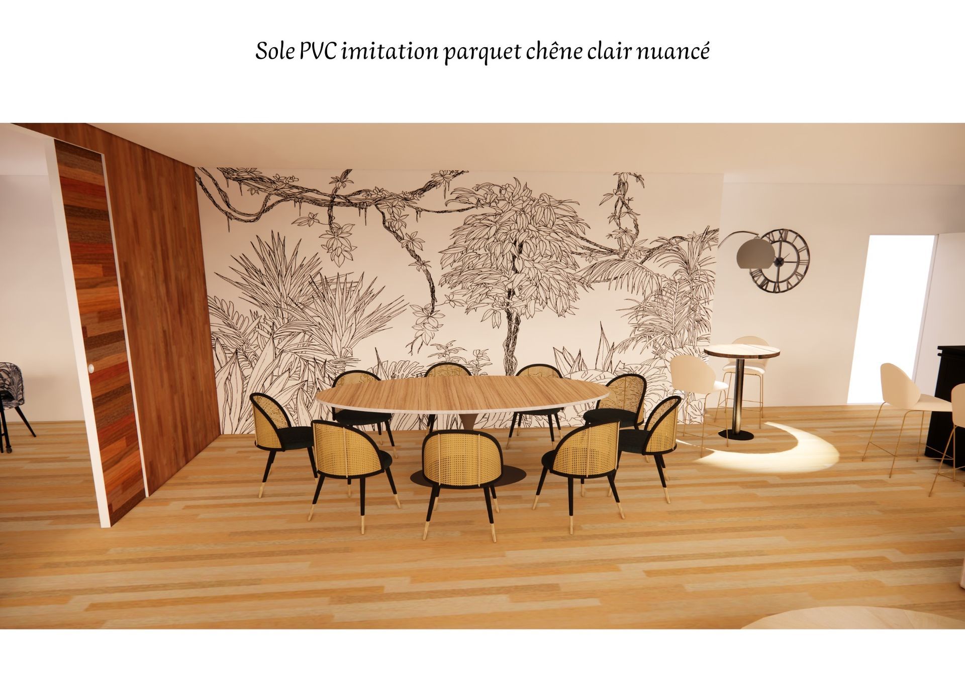 Sol en PVC imitation parquet