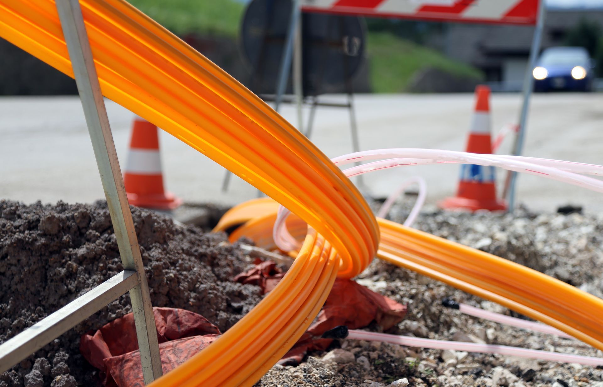 Travaux pour fibre optique