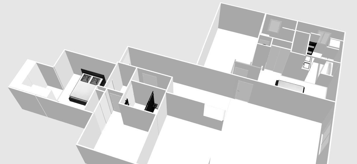 Plan 3D d'une maison