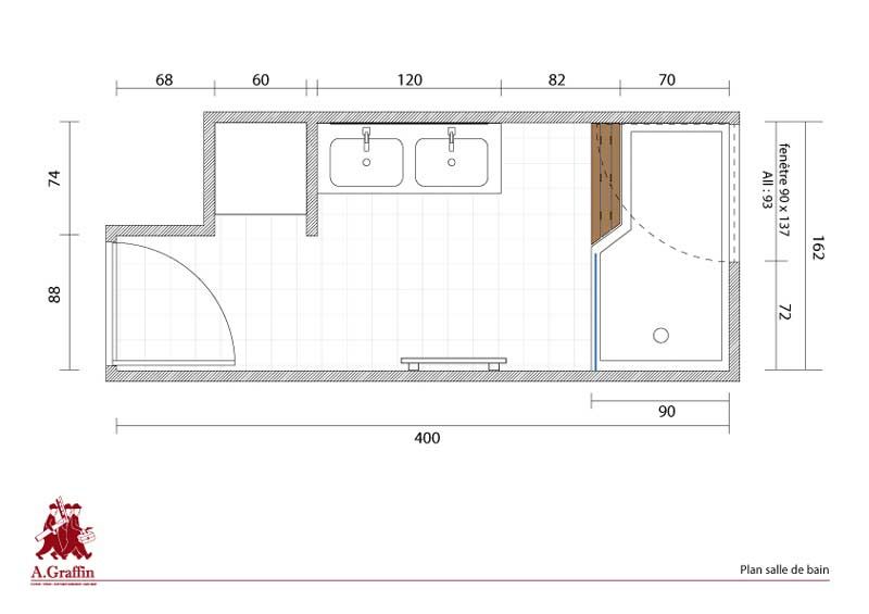 Plan de salle de bains