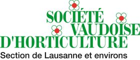 The logo for societe vaudoise d' horticulture section de lausanne et environs
