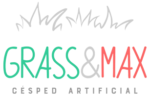 Un logotipo para césped artificial y Max Cesped.