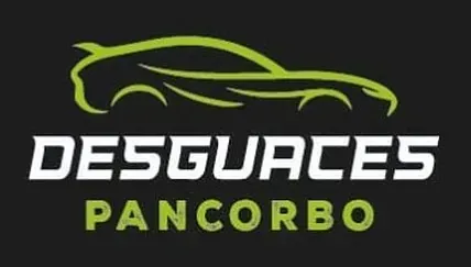 Un logotipo verde y blanco para Desguaces Pancorbo.
