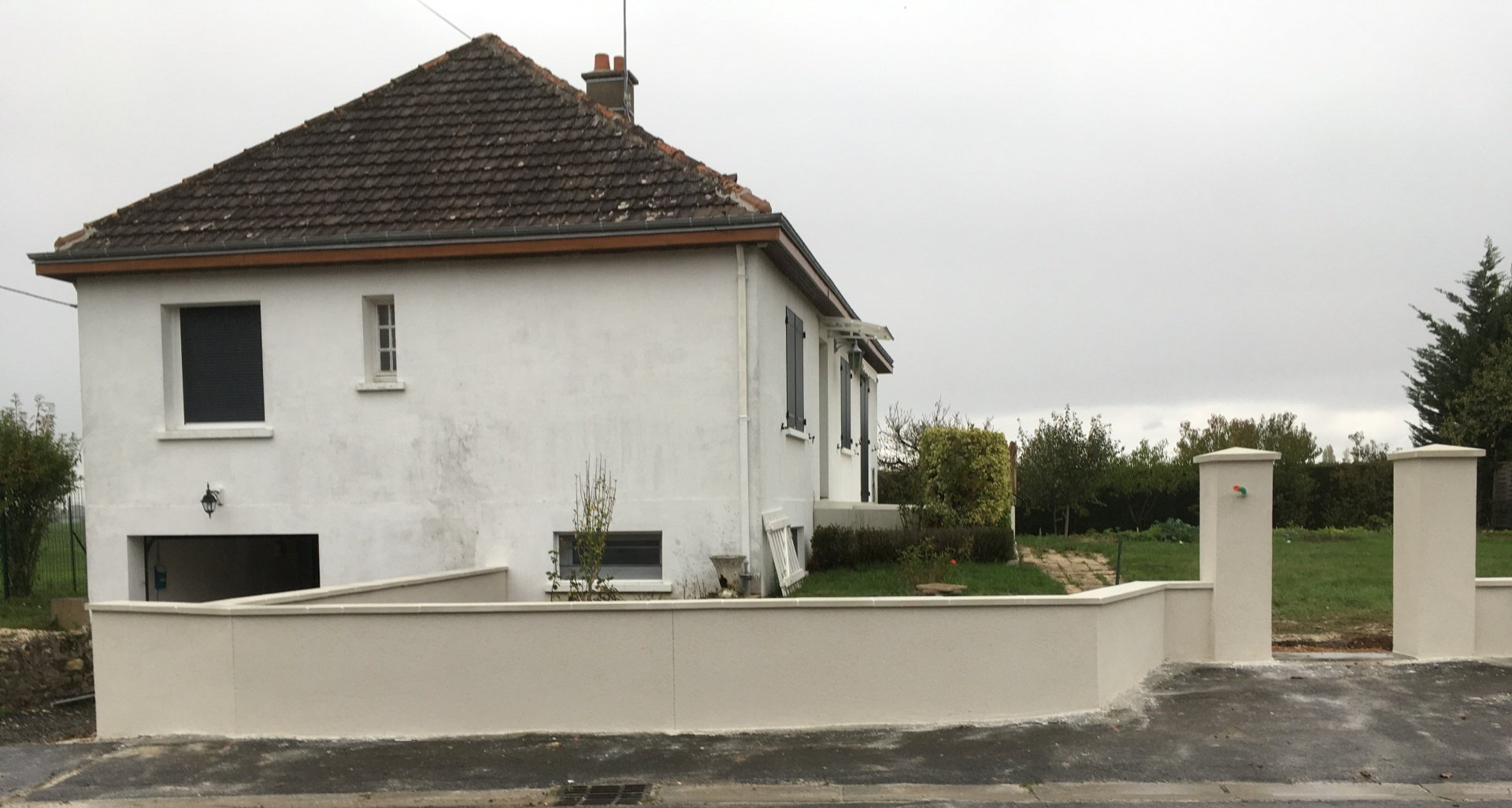 Construction muret extérieur bas