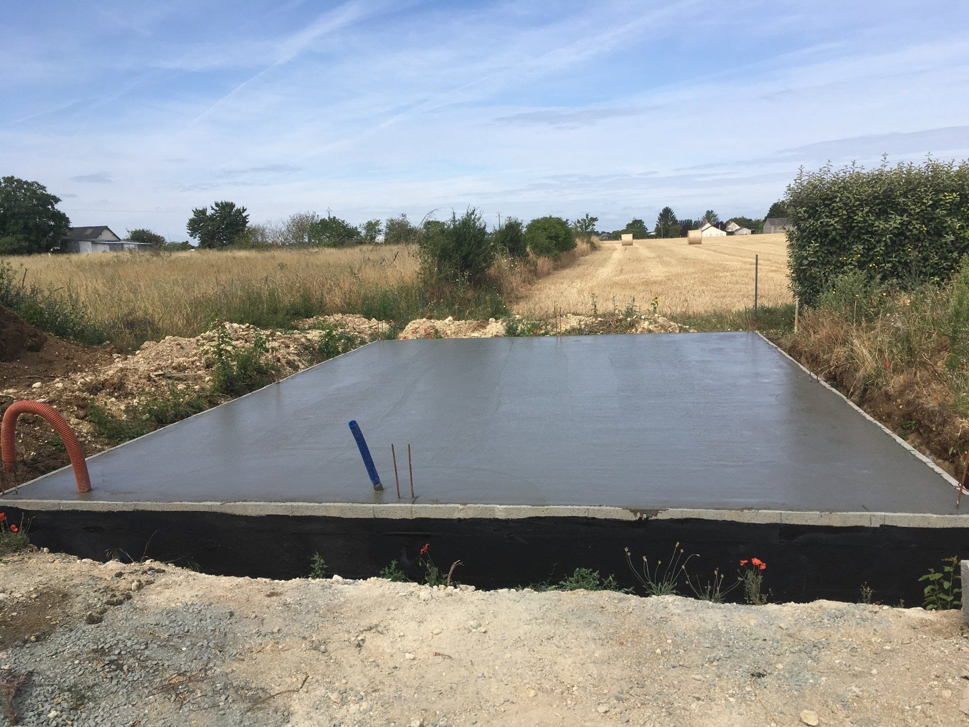 Chape pour une construction de maison