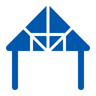 Charpente d'une maison.