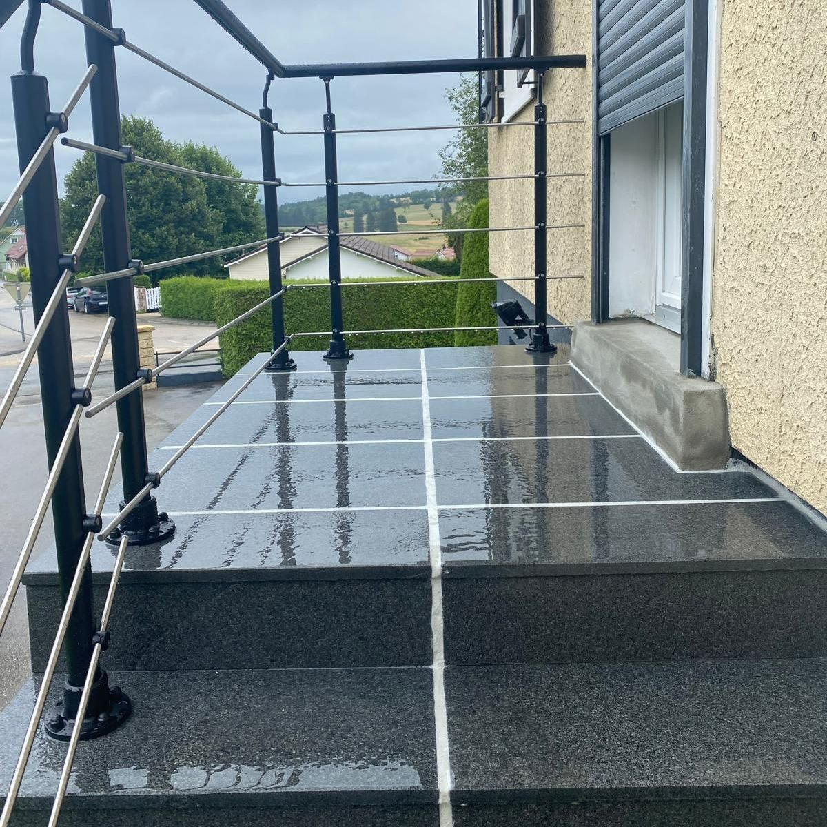 Un balcon carrelé
