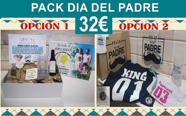 Pack Día del Padre opción 1 32 euros opción 2 32 euros