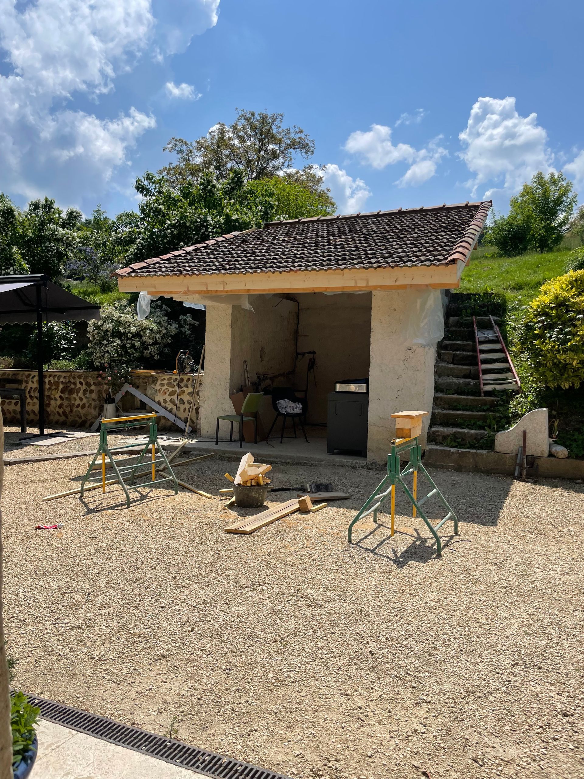 Abri de jardin avec toiture