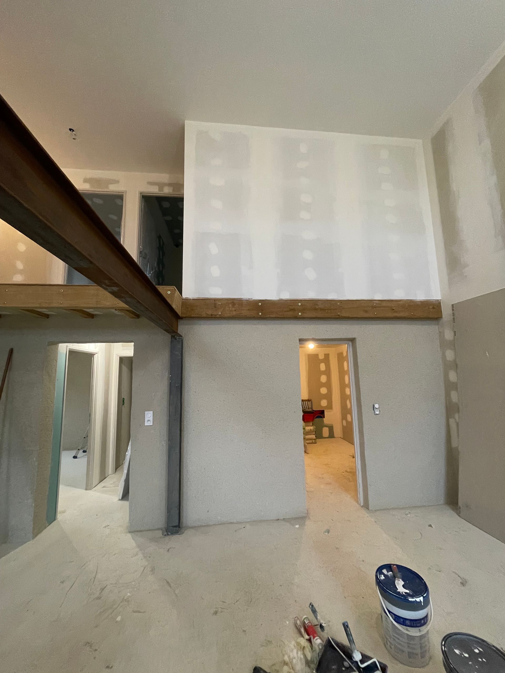 Projet avant la pose d'un revêtement de sol