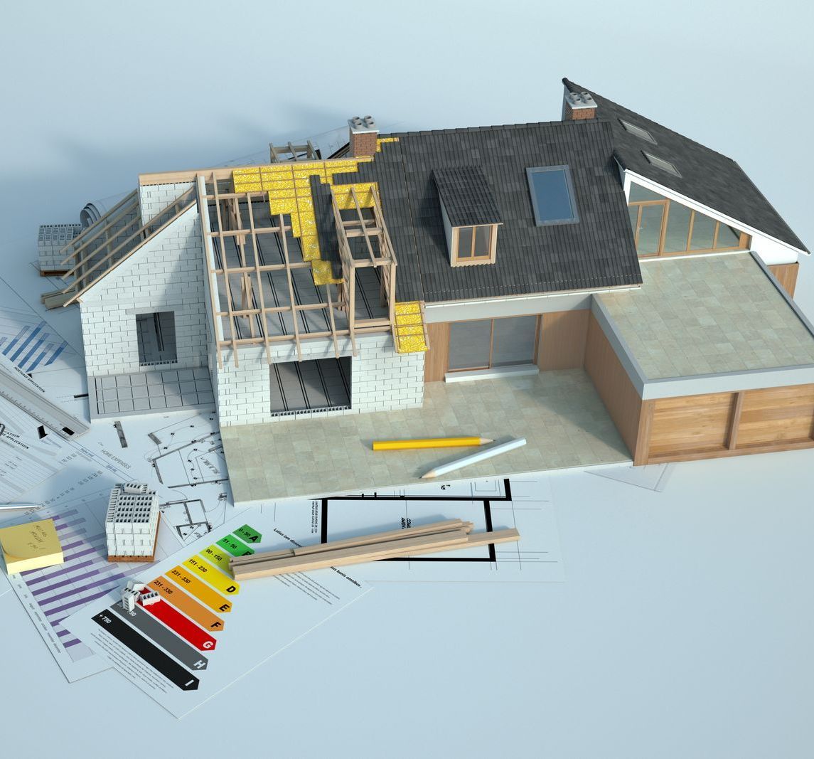 Maquette pour rénovation de toiture et aménagement intérieur