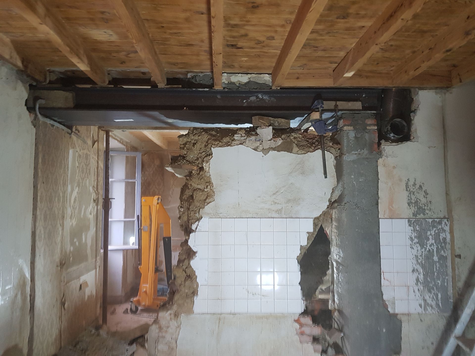 Ouverture de mur porteur pour rénovation