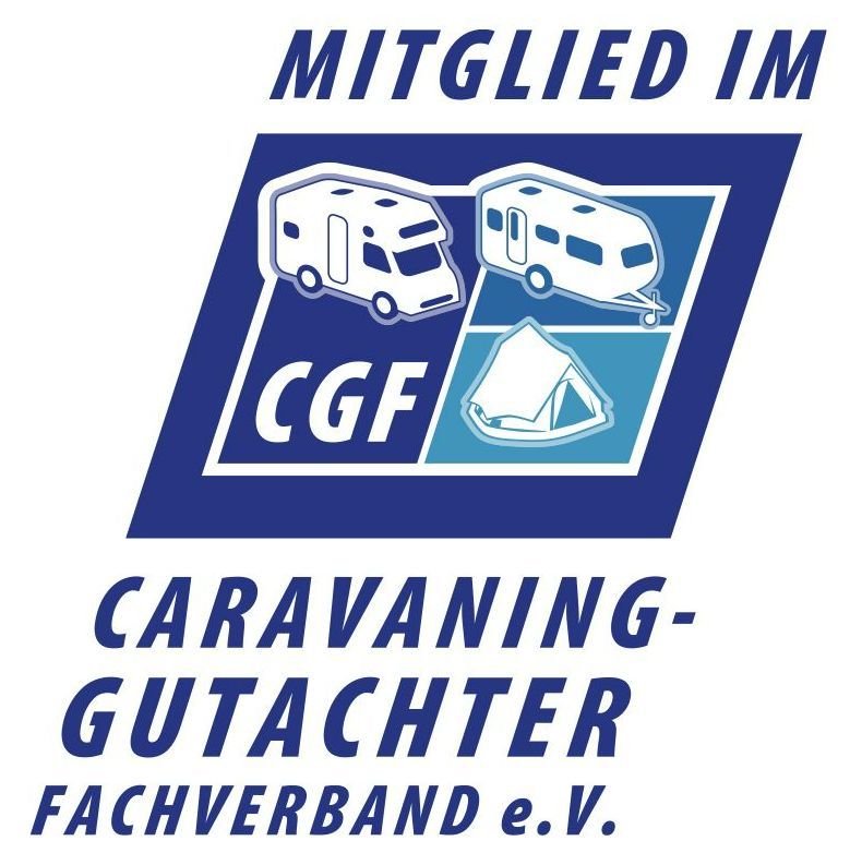 The logo for cgf caravaning gutachter fachverband e.v.