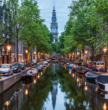 Un canal à Amsterdam