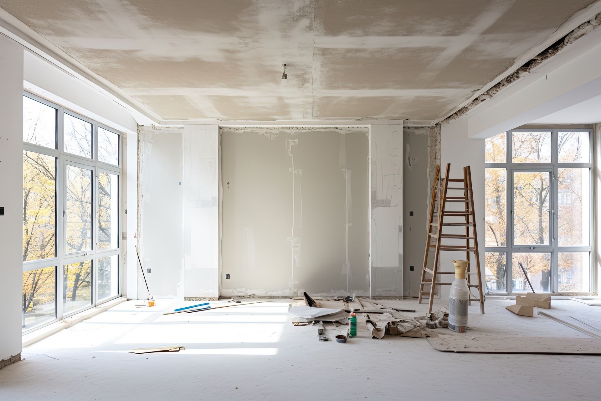 La rénovation d'une pièce.