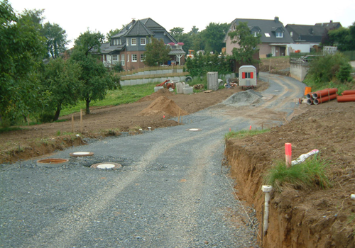Tiefbau Lemm GmbH, Herstellung einer Baustraße