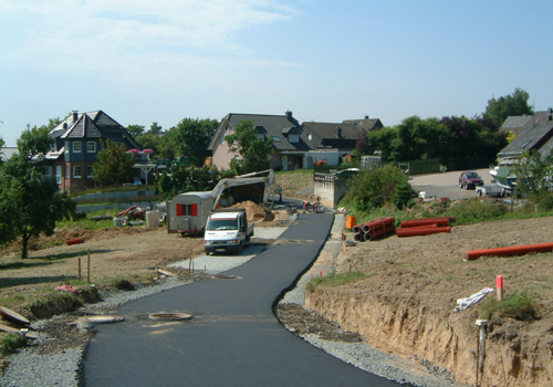 Tiefbau Lemm GmbH, Einbau der Asphalttragschicht