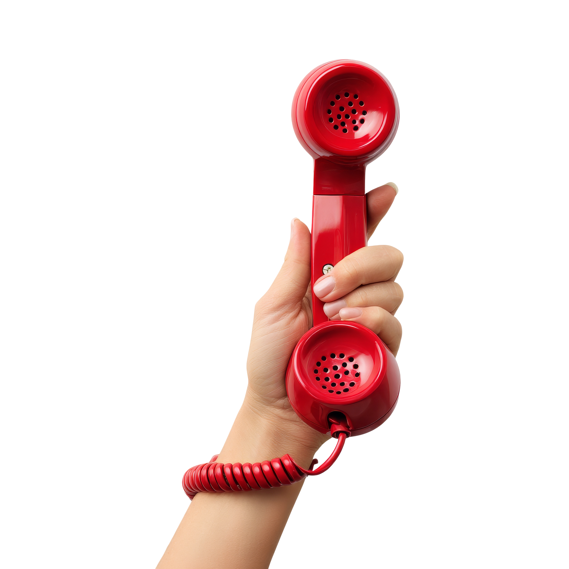 Un téléphone rouge