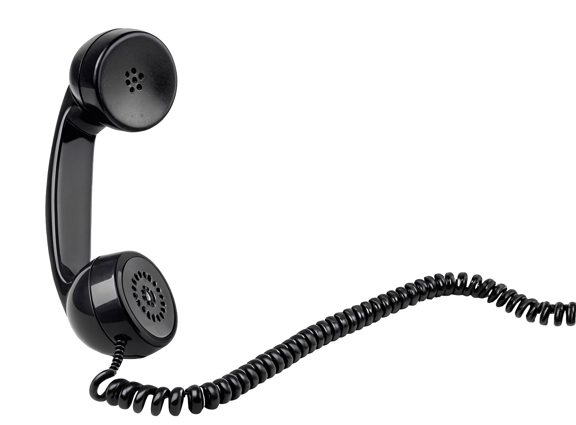 Combiné de telephone noir